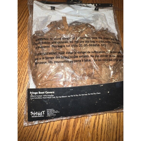 Spirit Halloween Fringe Boot Covers Costume Hippie 60s Party Dress Up - Picture 3 of 4